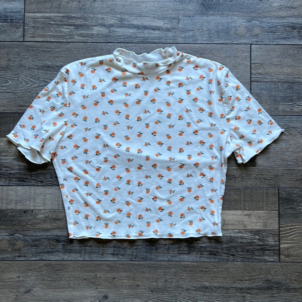 Shein Cropped Floral Top